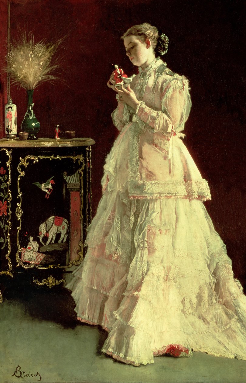 A rózsaszín ruhás hölgy, 1867 alkotó: Alfred Emile Stevens