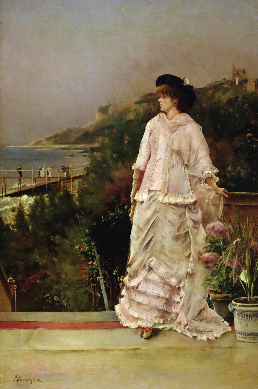 Nő a teraszon, 1882 alkotó: Alfred Emile Stevens
