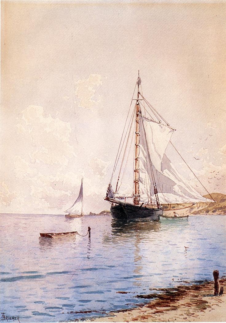 A fő szárítása horgonynál alkotó: Alfred Thompson Bricher