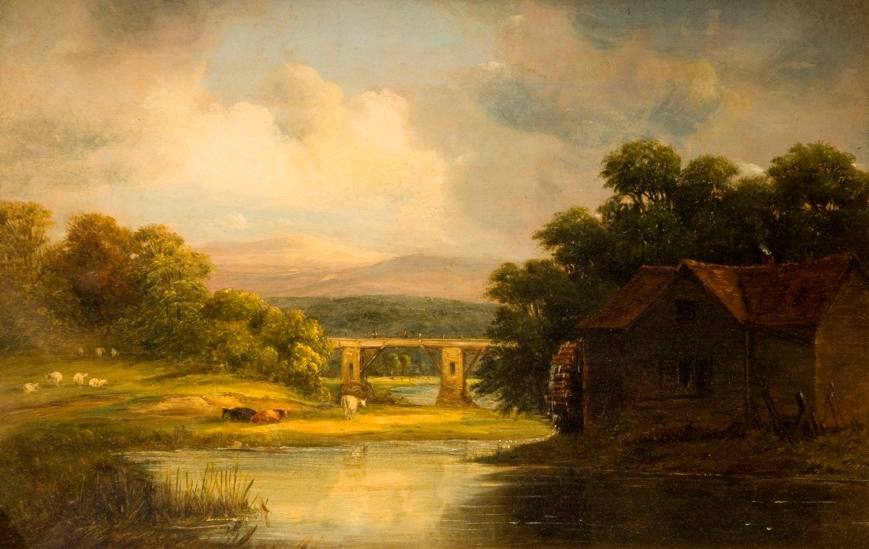 A régi malom, fürdő, alkotó: Alfred Gomersal Vickers