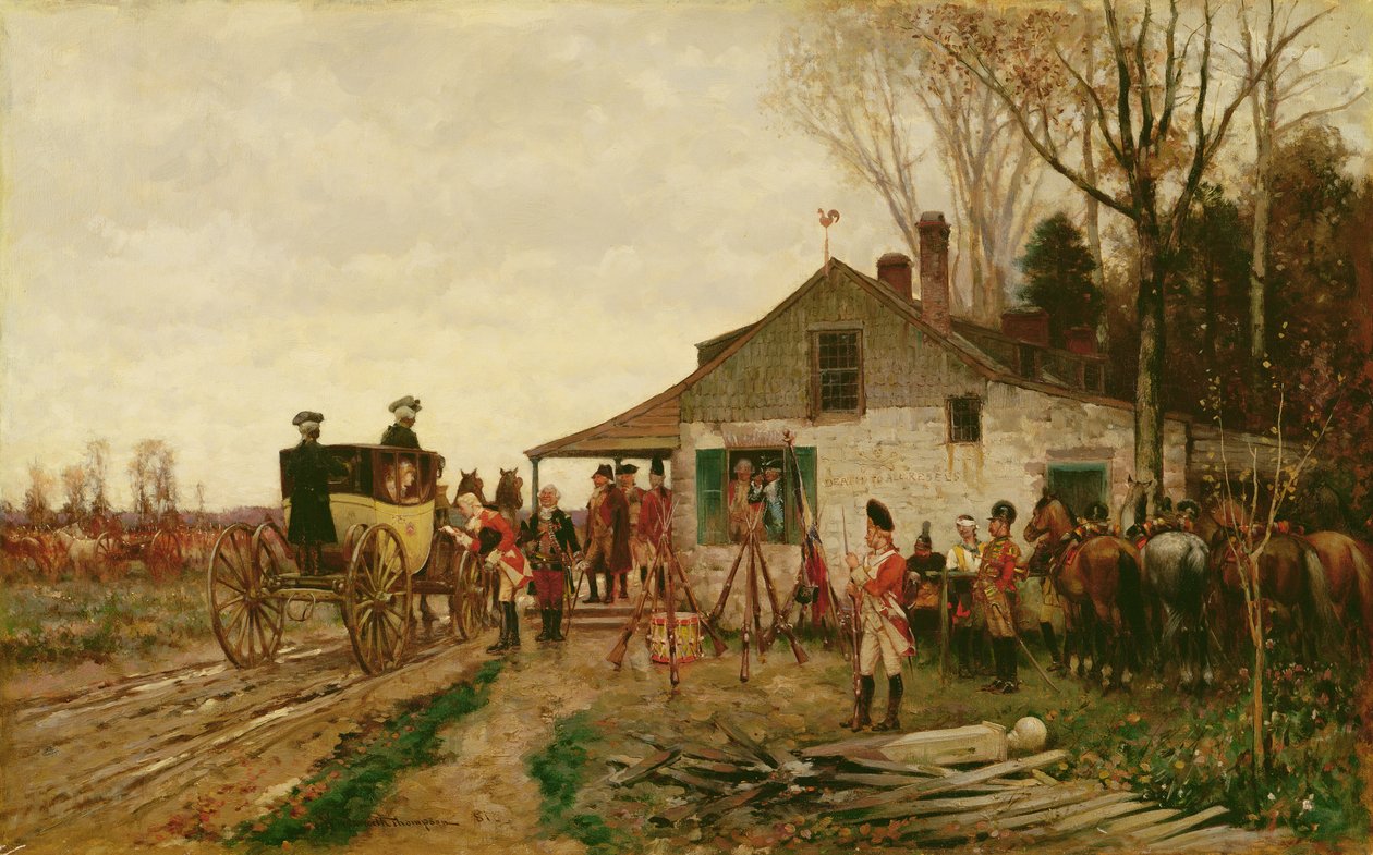 Elhaladva az előőrsön, 1881 alkotó: Alfred Wordsworth Thompson