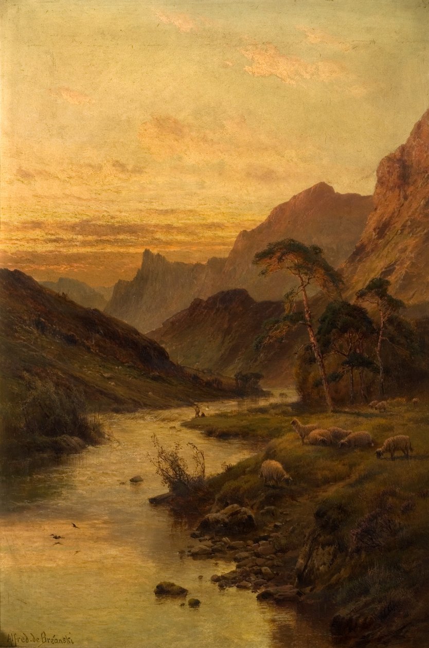 Foyers folyó Abertarffban alkotó: Alfred de Breanski