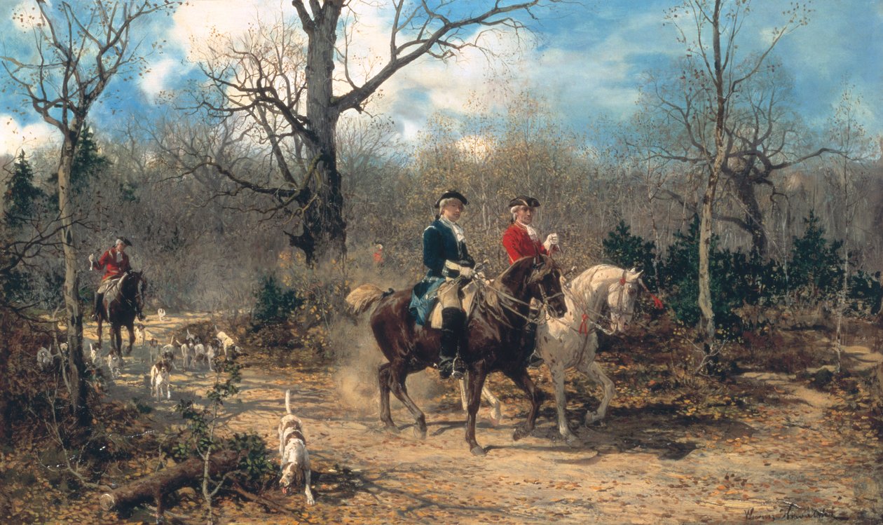 Az őszi lovaglás, 1875-80 körül alkotó: Alfred von Wierusz Kowalski
