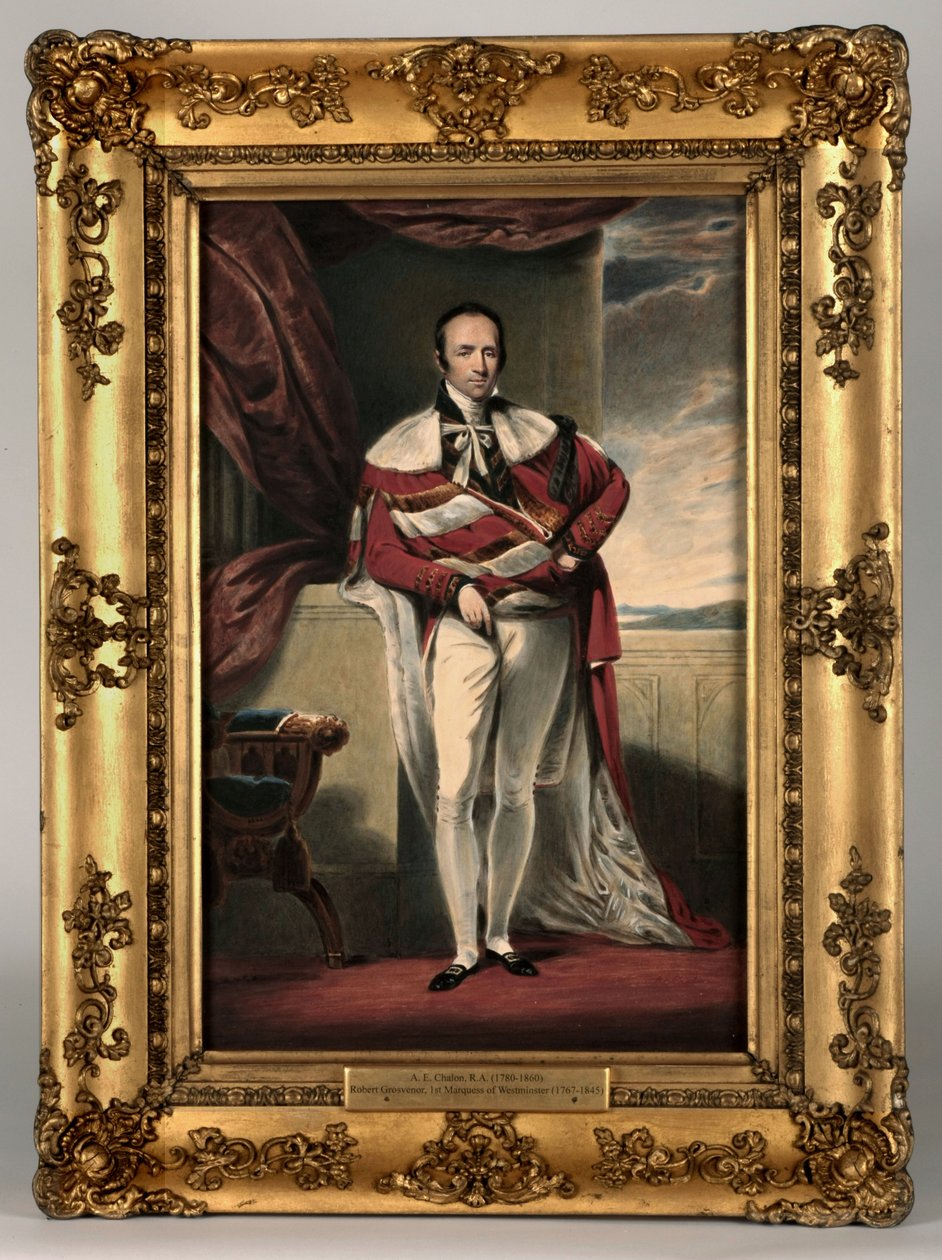 Robert Grosvenor, Grosvenor 2. gróf portréja, 1820 körül (wc és testszín papíron) (a párért lásd: 328881) alkotó: Alfred Edward Chalon
