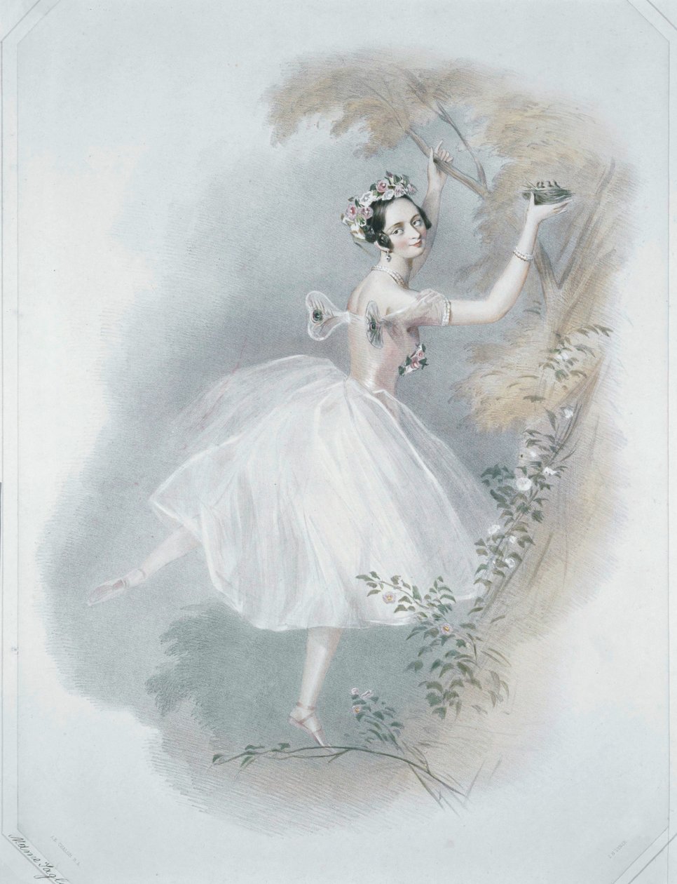 Marie Taglioni, a leghíresebb balerina ... (színes nyomat) alkotó: Alfred Edward Chalon