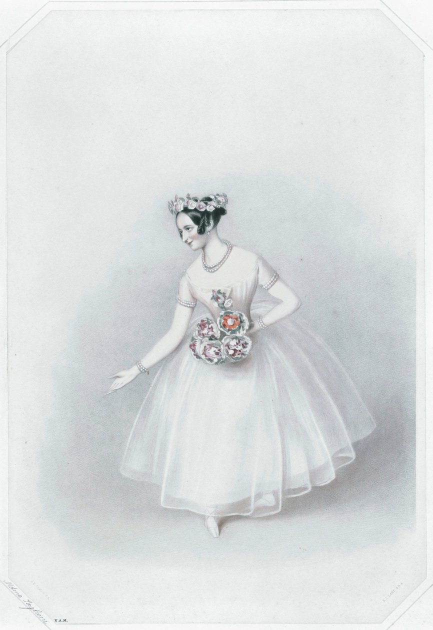 Marie Taglioni, a leghíresebb balerina ... (színes nyomat) alkotó: Alfred Edward Chalon