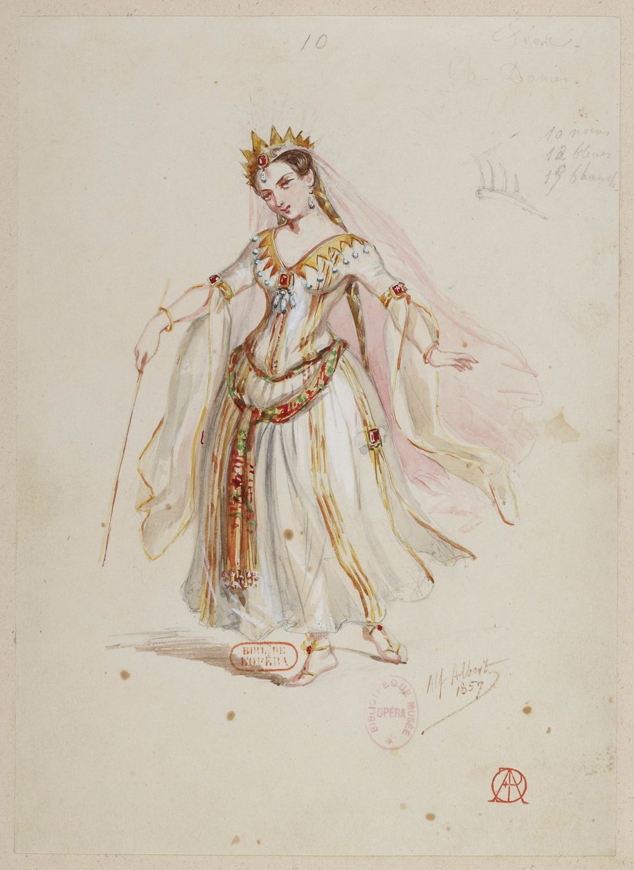 Halévy - La magicienne - jelmezmodellek: Alfred Albert - 10. tündérek, női kórus alkotó: Alfred Albert