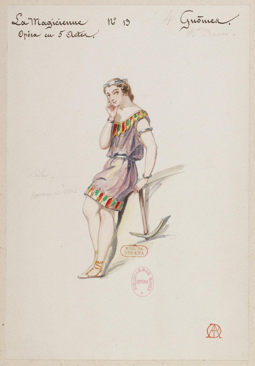 Halévy - La magicienne - jelmeztervező: Alfred Albert - 13. Gnômes, ballet dames alkotó: Alfred Albert