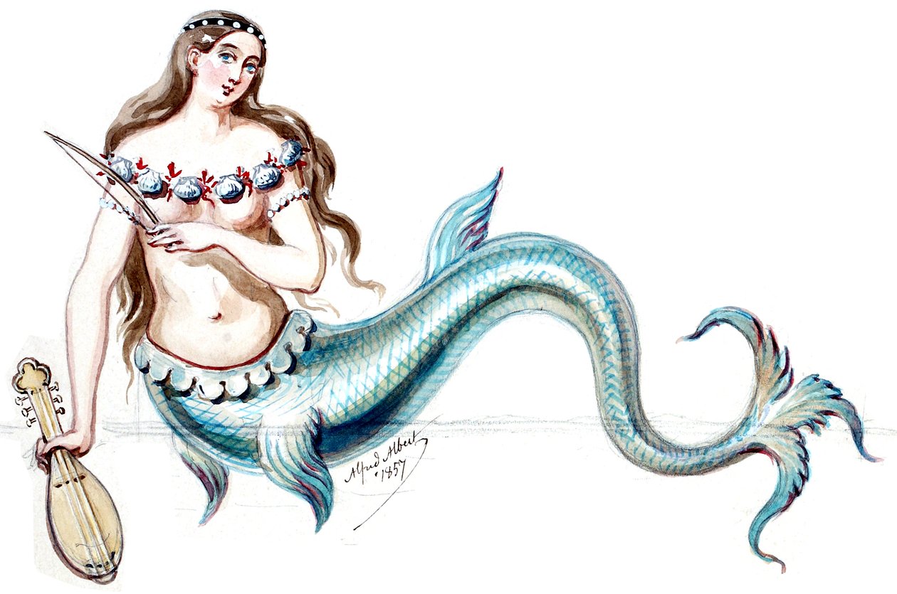 Halévy - La magicienne - jelmezmodellek: Alfred Albert - 14. Szirén (retusálva) alkotó: Alfred Albert