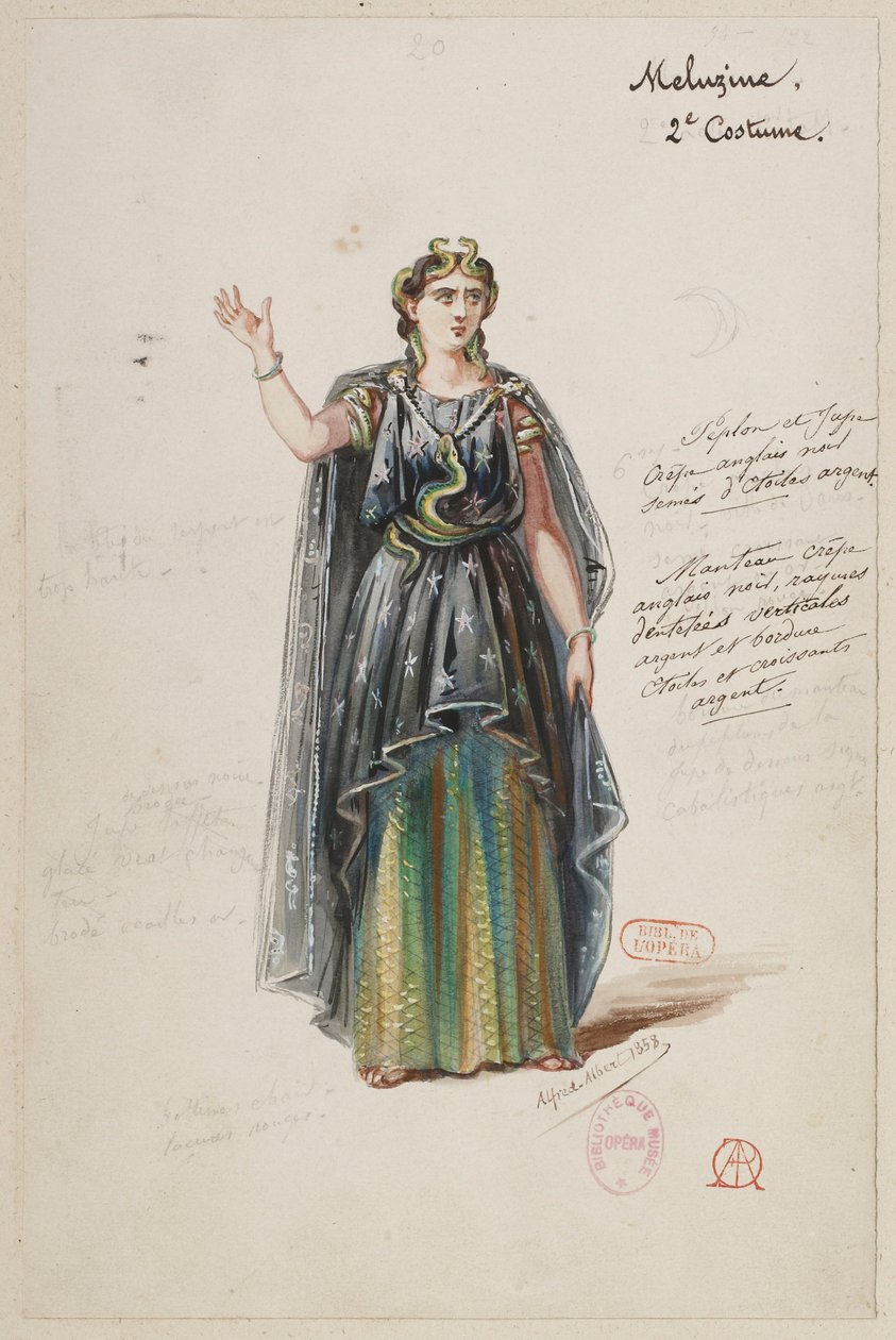 Halévy - A varázsló - jelmezmodellek: Alfred Albert - 20. Mélusine, 2. kosztüm alkotó: Alfred Albert