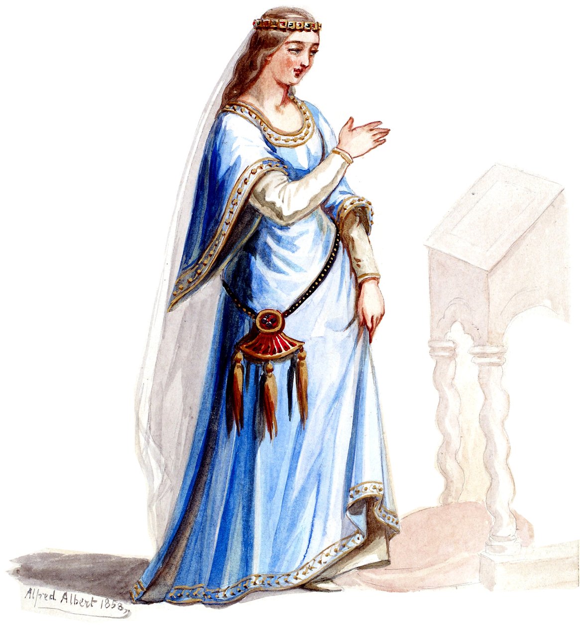 Halévy - A varázsló - jelmezmodellek Alfred Albert - 22 (Mélusine ) (retusálva) alkotó: Alfred Albert