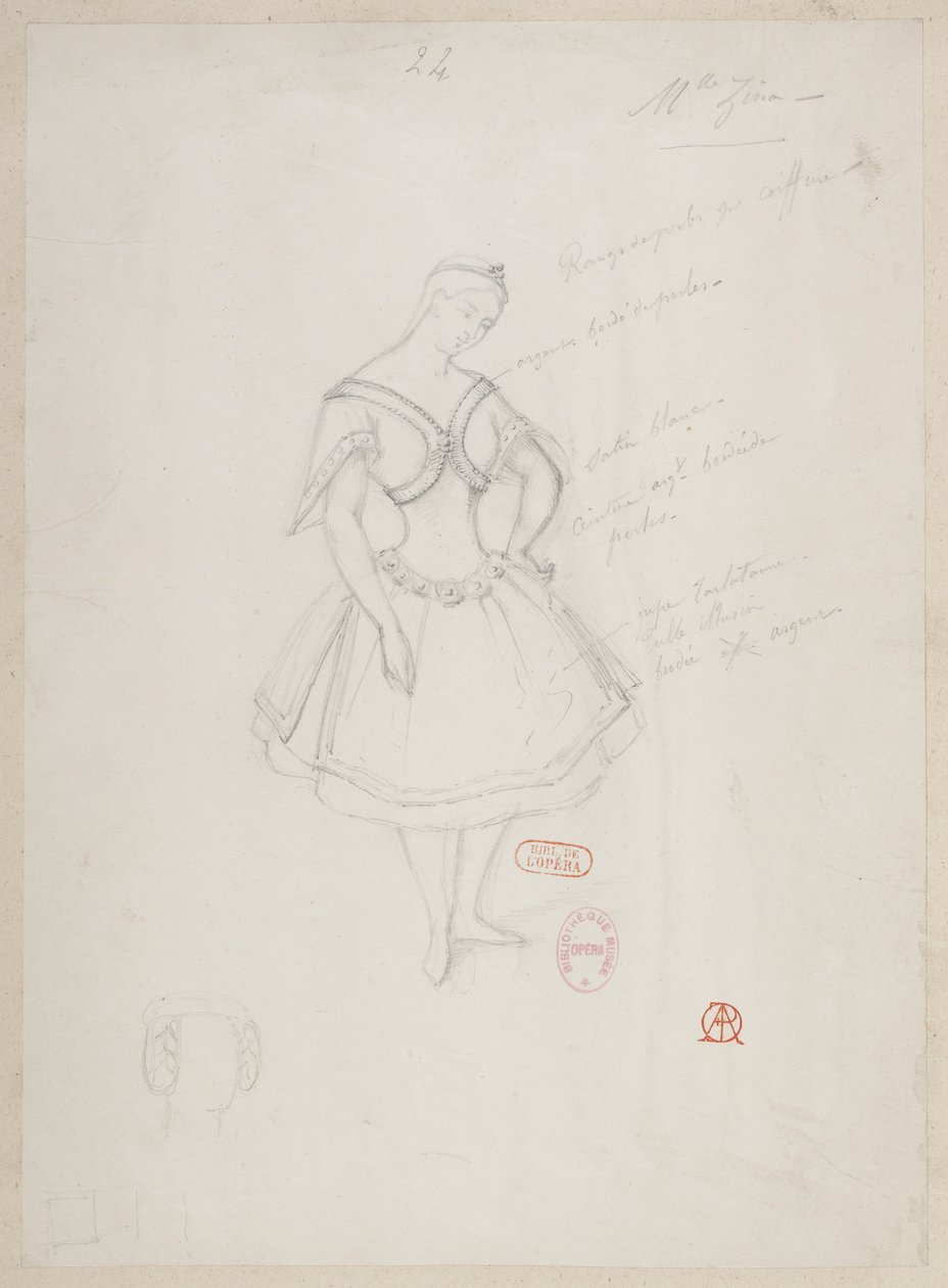 Halévy - La magicienne - jelmezmodellek: Alfred Albert - 24. Mlle Zina, (pas de de deux) alkotó: Alfred Albert