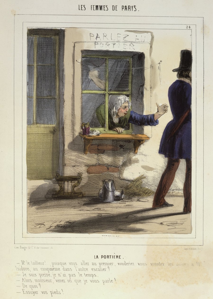 The Concierge, A párizsi nők, 1841-42 alkotó: Alfred Andre Geniole