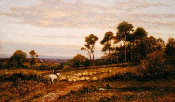 A Surrey-legelő (olaj, vászon) alkotó: Alfred Augustus Glendening