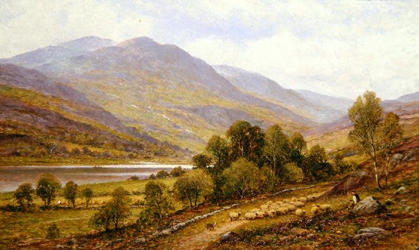 Snowdonia (lehetséges Gwynant -tó) alkotó: Alfred Augustus Glendening