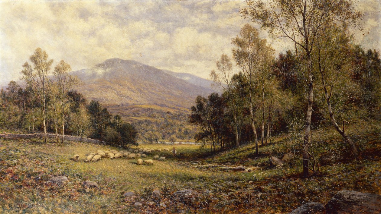 A Betws-y-Coed közelében alkotó: Alfred Augustus Jnr Glendenning