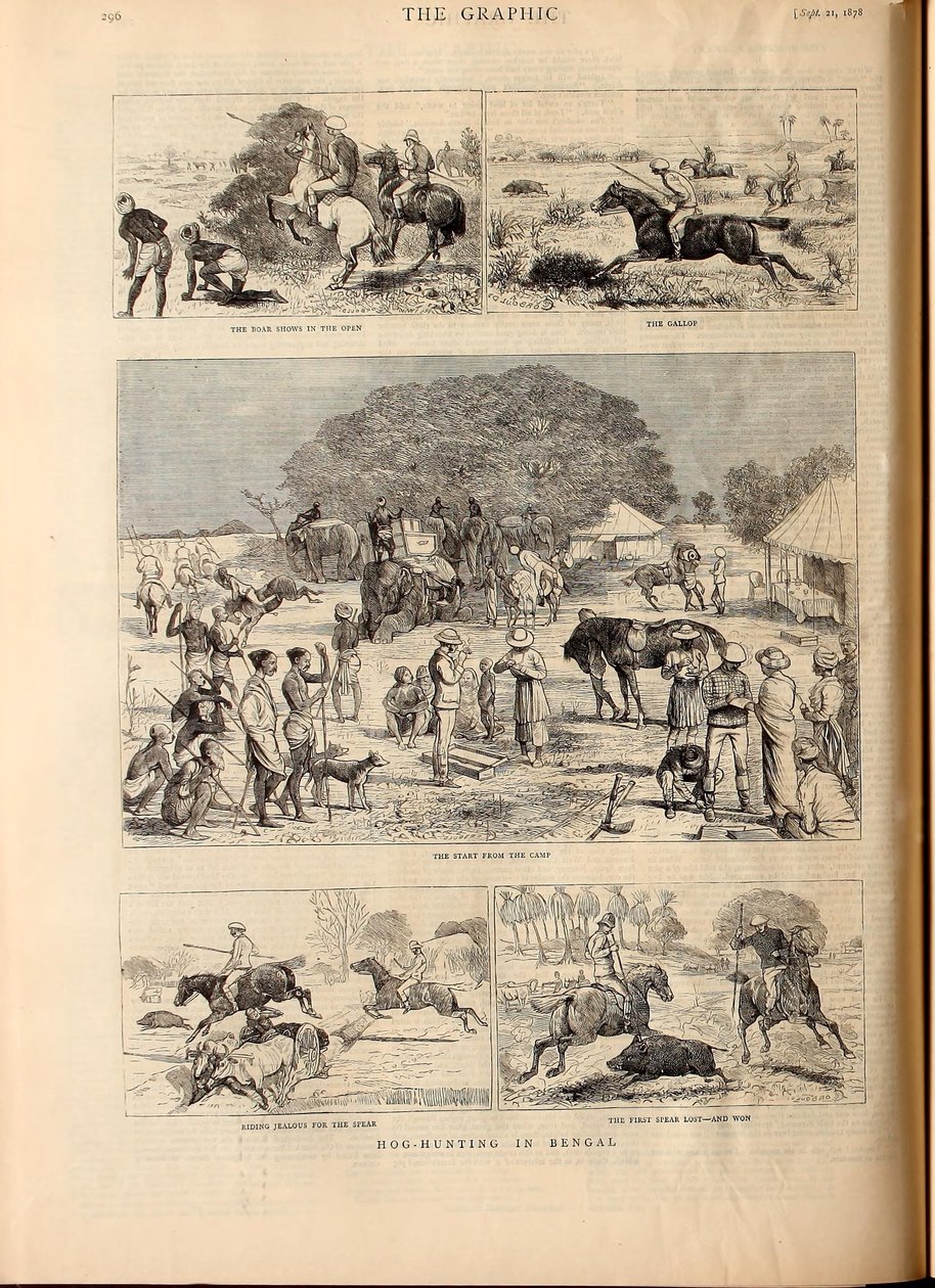Disznóvadászat Bengáliában alkotó: Alfred Chantrey Corbould