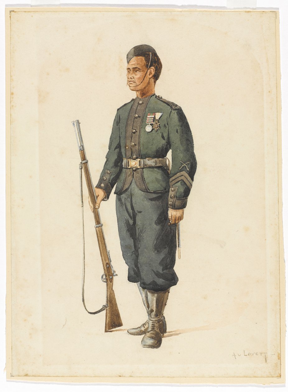 A 4. Gurkha-ezred puskása gyakorlati sorrendben alkotó: Alfred Crowdy Lovett