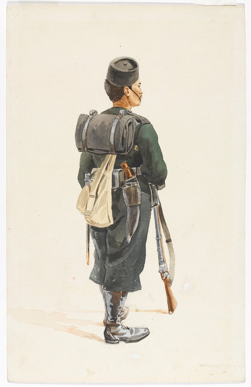 A 4. gurkha ezred puskája menetrendben, 1890 alkotó: Alfred Crowdy Lovett