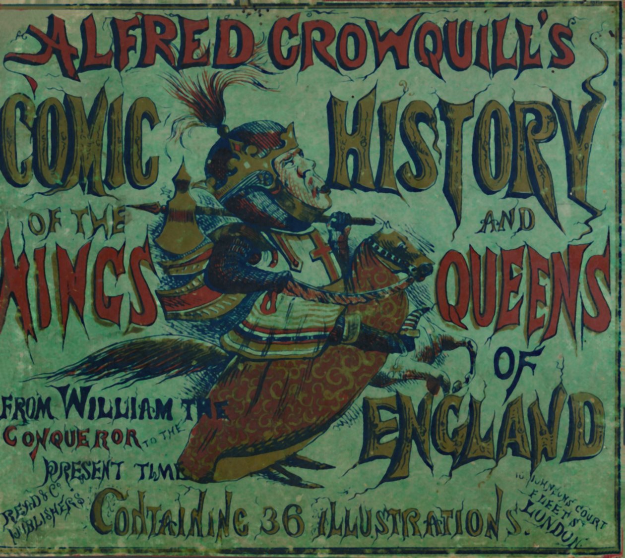Alfred Crowquills képregény Anglia királyainak és királynőinek története – első borító, 1856 alkotó: Alfred Crowquill