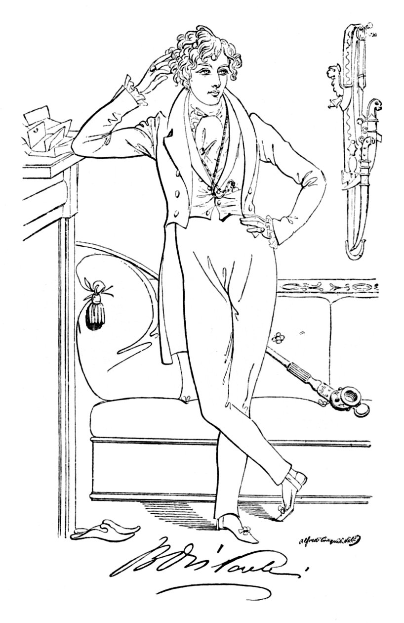 Benjamin Disraeli, 1835, 1904 alkotó: Alfred Crowquill