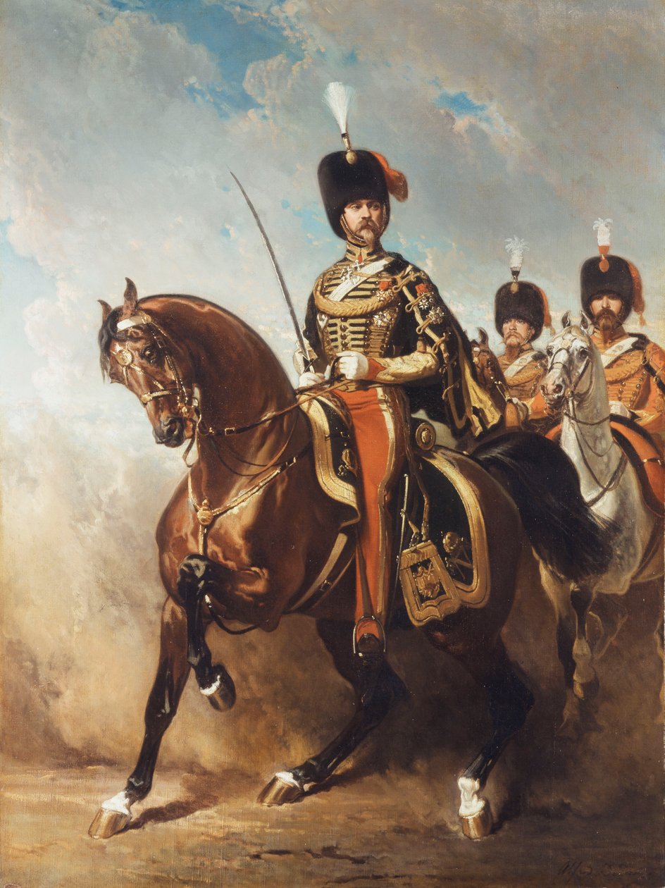 Fleury tábornok portréja lóháton, alkotó: Alfred Dedreux