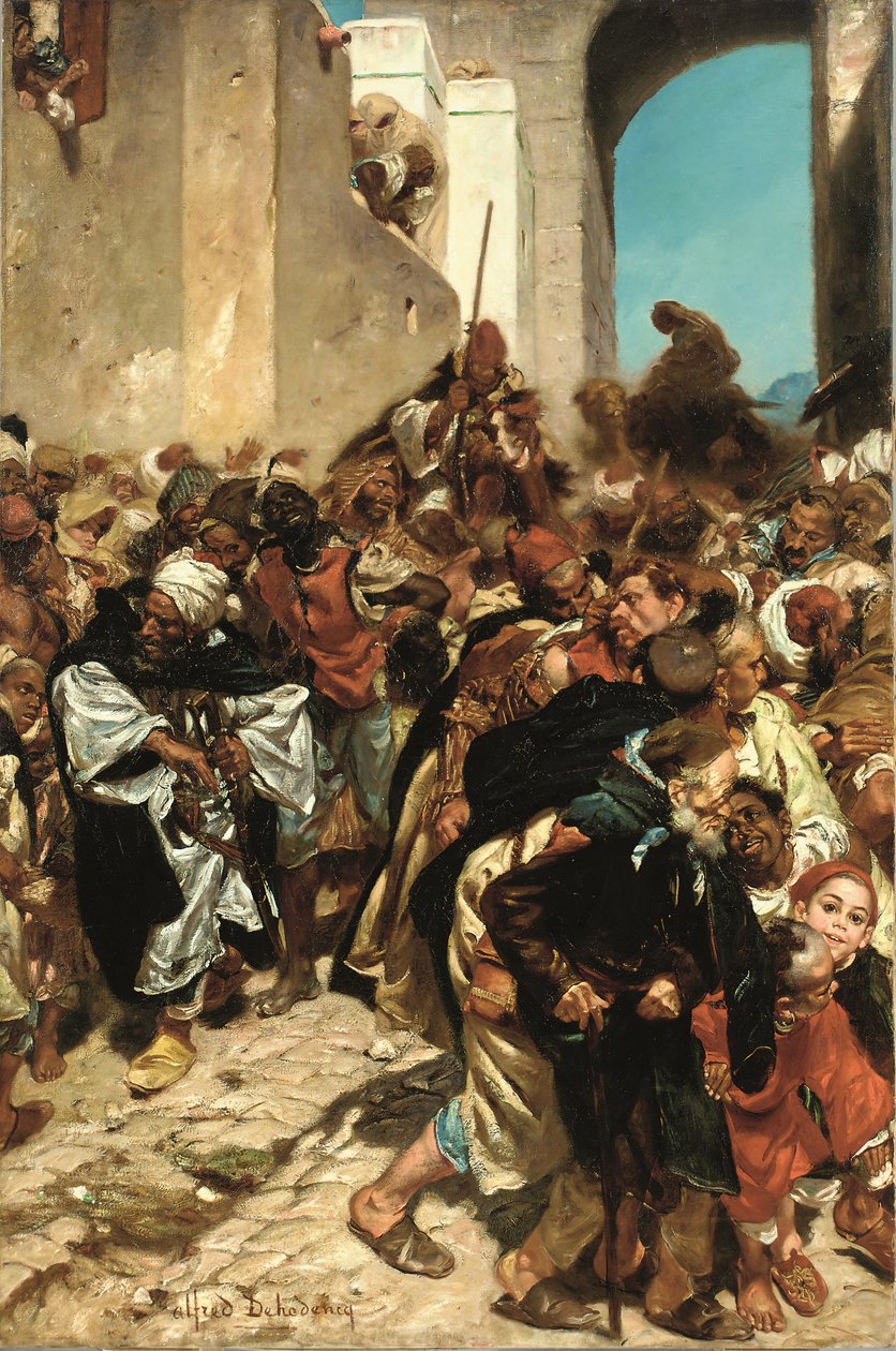 Marokkói foglyok (olaj, vászon) alkotó: Alfred Dehodencq