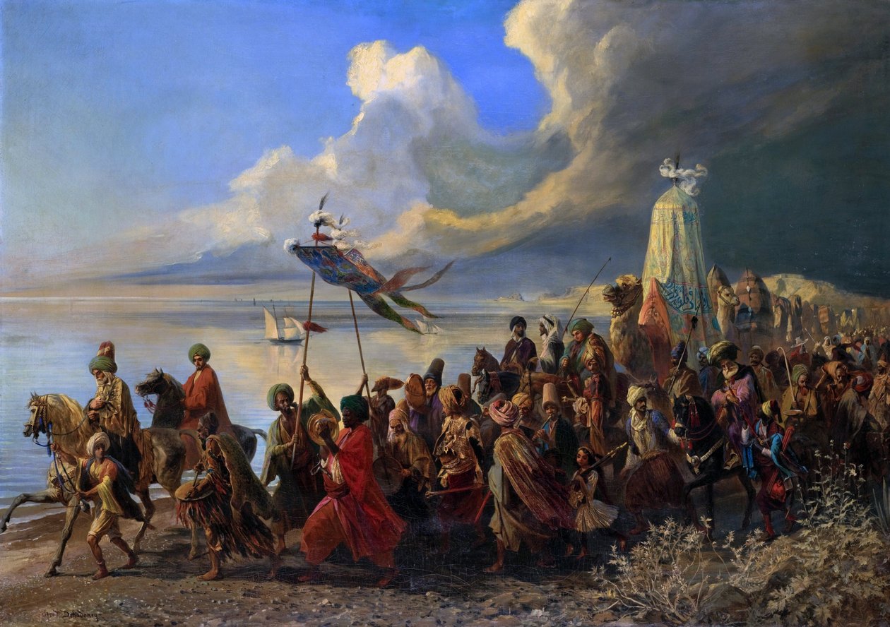 Zarándoklat a szaúd-arábiai Mekka város úgynevezett szent helyeire - A haddzs - Alfred (Edme-Alexis-Alfred) DEHODENCQ (1822-1882) festménye - magángyűjtemény - alkotó: Alfred Dehodencq