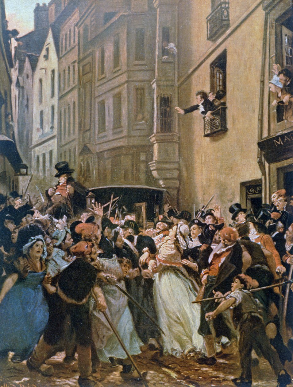 Charlotte Corday letartóztatása alkotó: Alfred Dehodencq