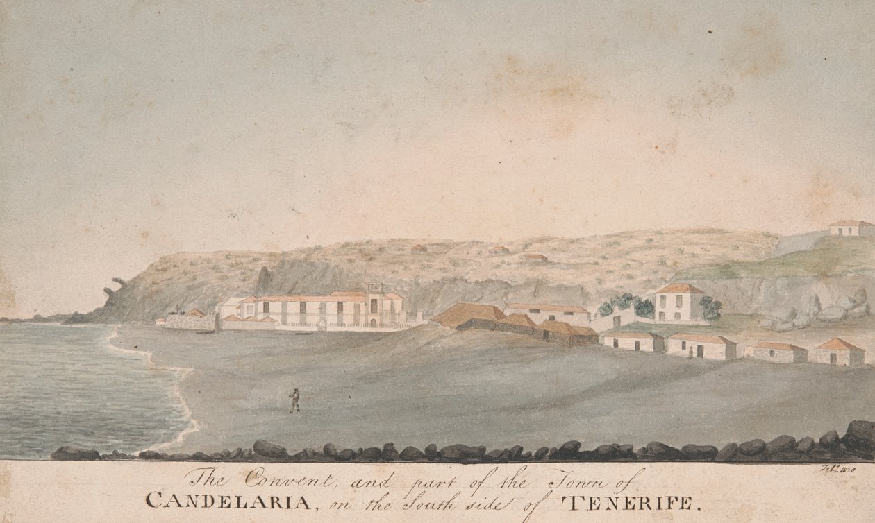 A kolostor és Candelaria városának egy része Tenerife déli oldalán alkotó: Alfred Diston