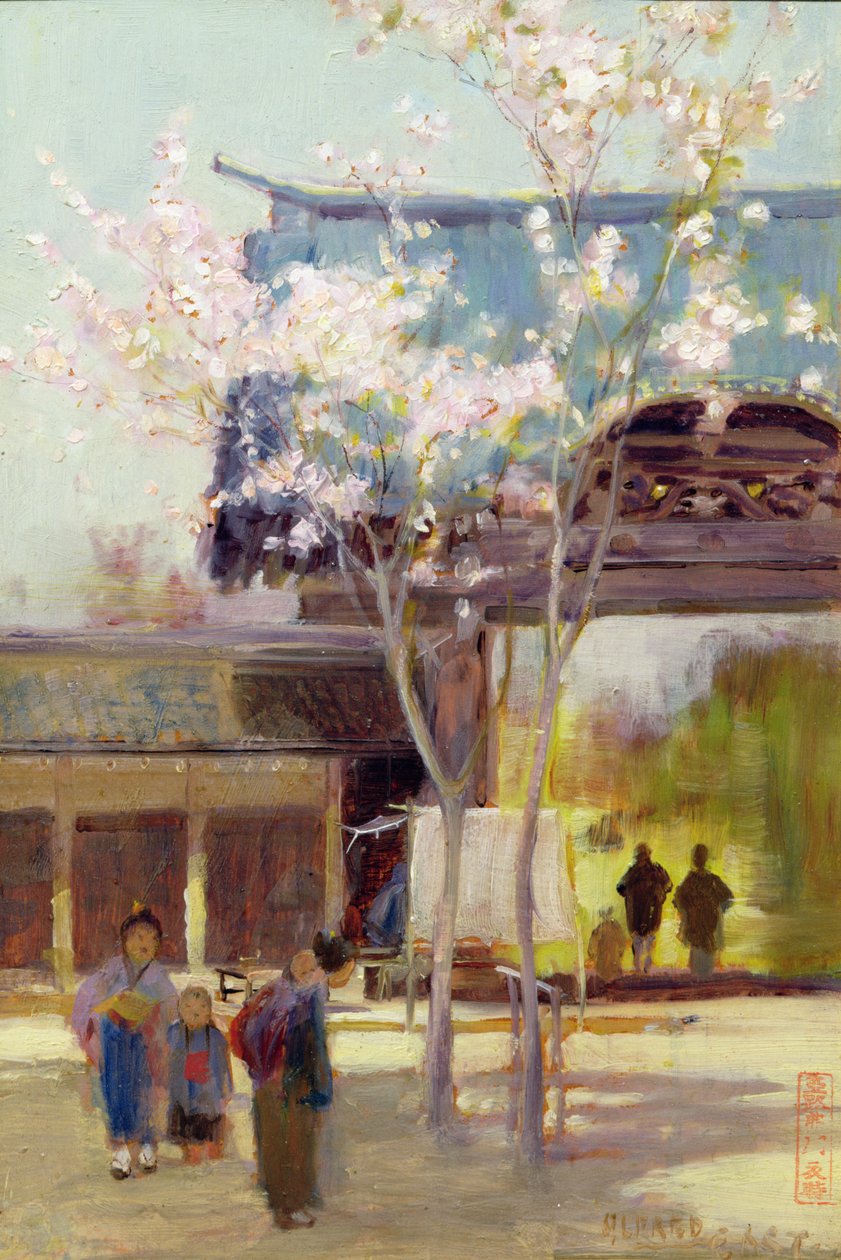 Cherry Trees at the Sammon, 1889 körül (olaj, panel) alkotó: Alfred East
