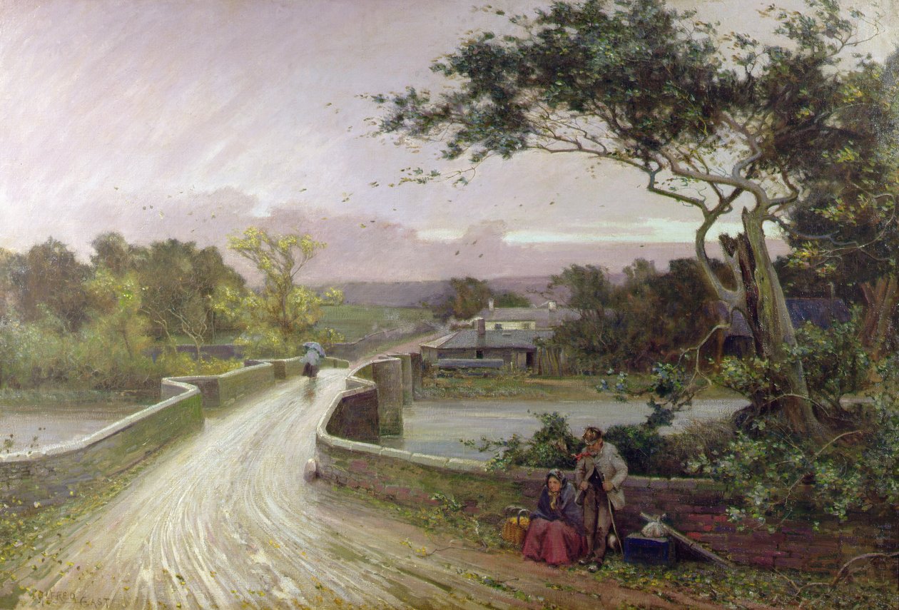 Newby Bridge, Windermere (olaj, vászon) alkotó: Alfred East