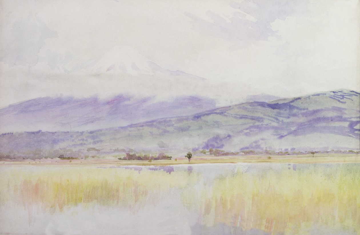 A Fuji-San, 1889 körül (akvarell papíron) alkotó: Alfred East