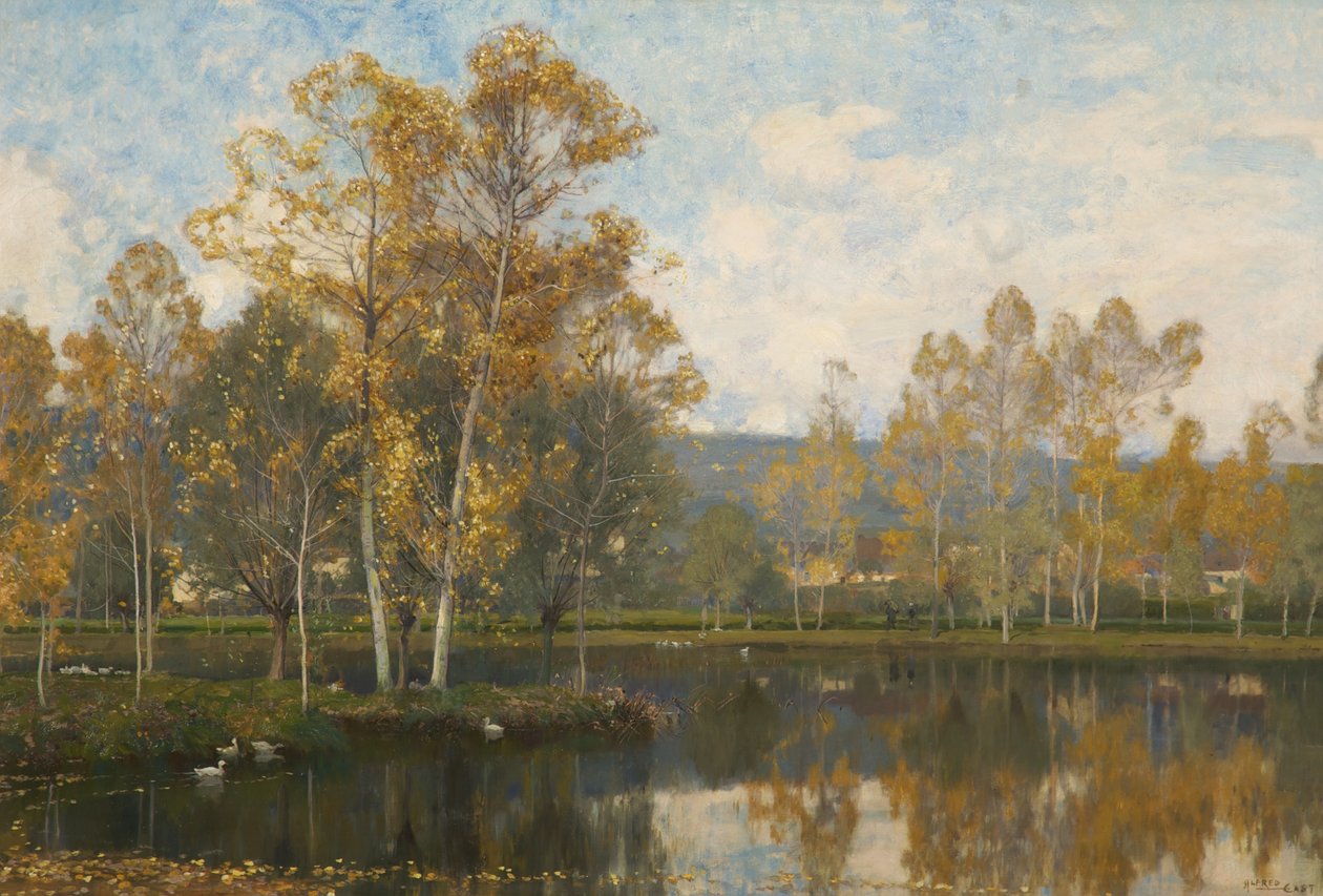 The Sleepy River Somme alkotó: Alfred East