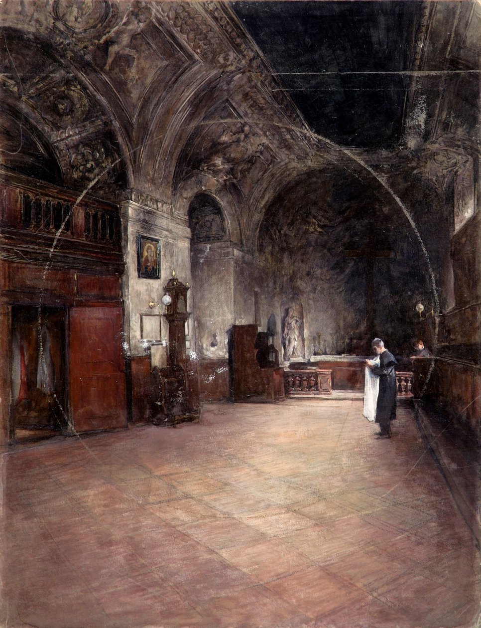 A bécsi Stephanskirche sekrestyéje alkotó: Alfred Edler von Pflügl