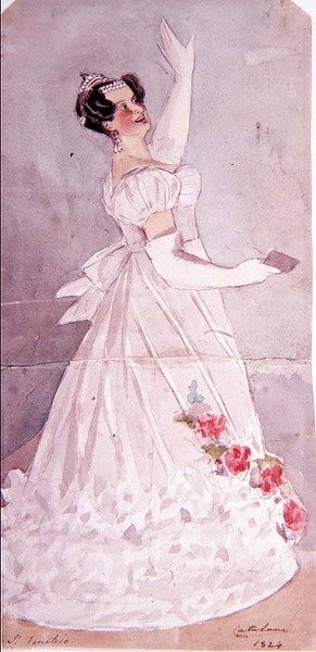 Angelica Catalani (1780-1845), Il Fanatico, 1824 (wc) alkotó: Alfred Edward Chalon