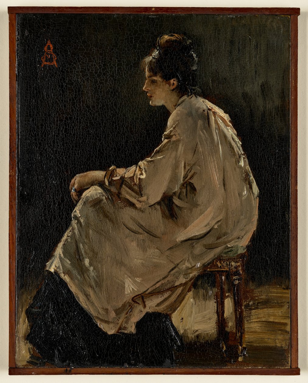 Ülő lány alkotó: Alfred Emile Leopold Joseph Victor Stevens