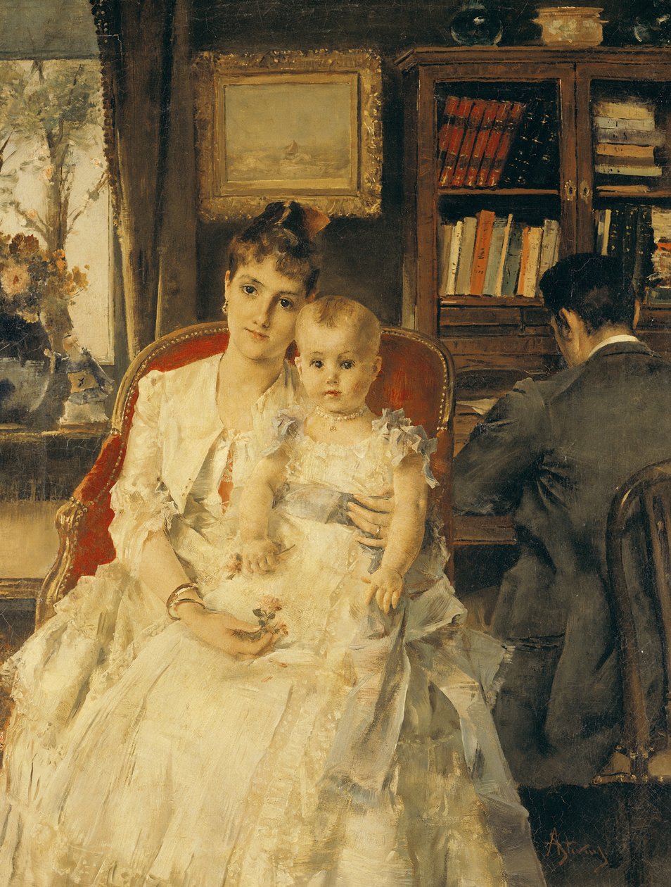 Minden boldogság (családi jelenet) 1880 körül alkotó: Alfred Emile Stevens