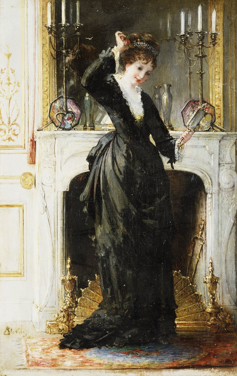 A Budoárban, alkotó: Alfred Emile Stevens