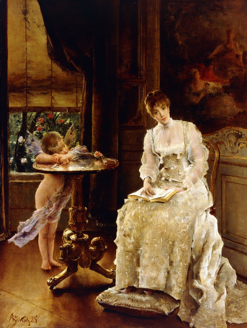 A szerelem hírnöke alkotó: Alfred Emile Stevens