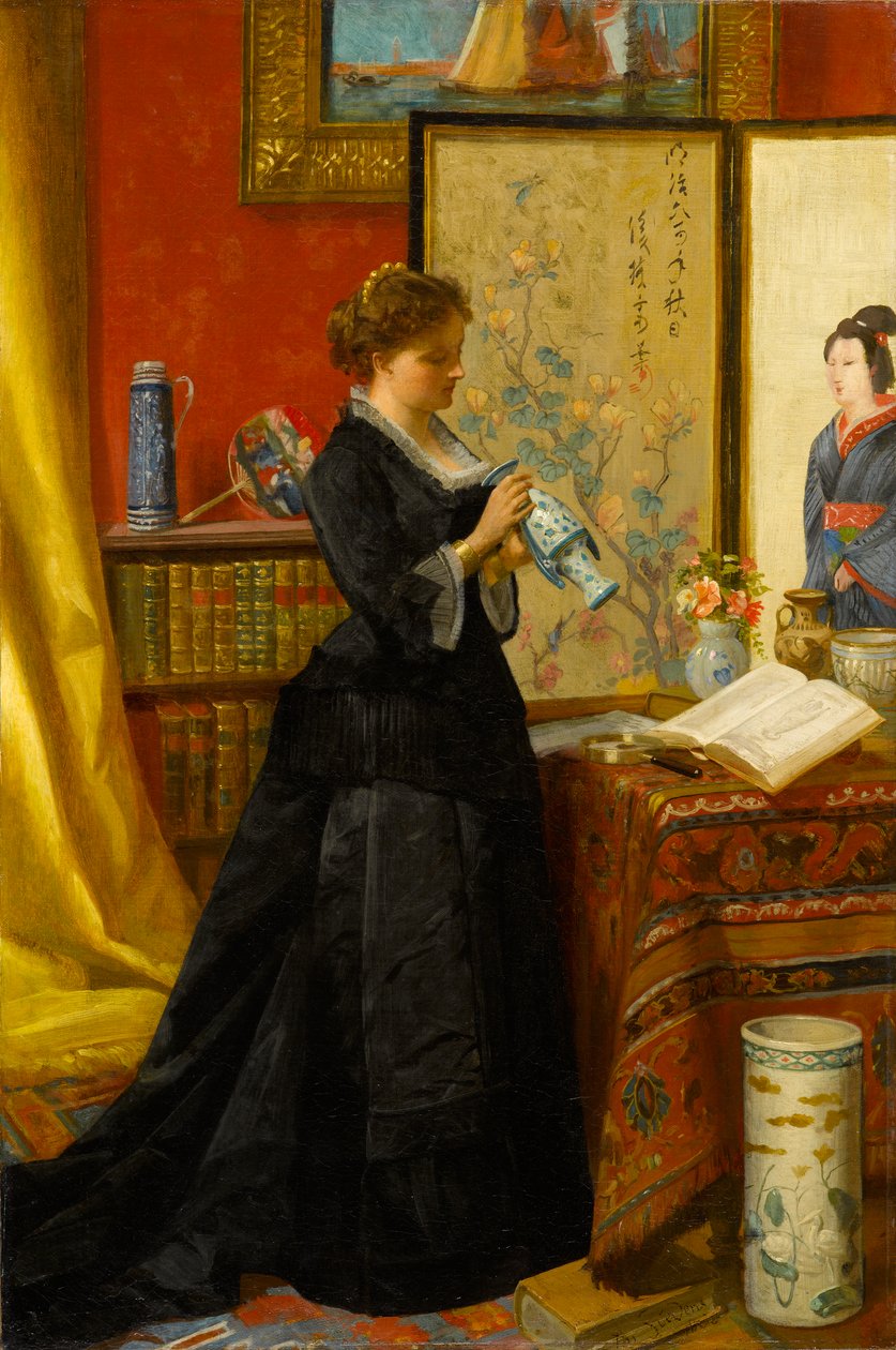 A porcelángyűjtő, 1868 alkotó: Alfred Emile Stevens