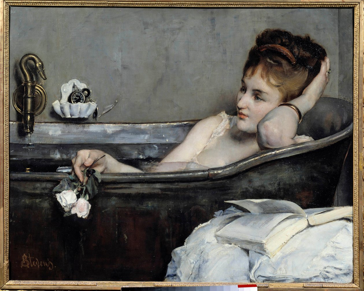 A fürdő vagy a nő a fürdőben vagy a fürdőkád Alfred Stevens (1823-1906) festménye 1867 V. 0,74x0,93 m Párizs, Muse d
