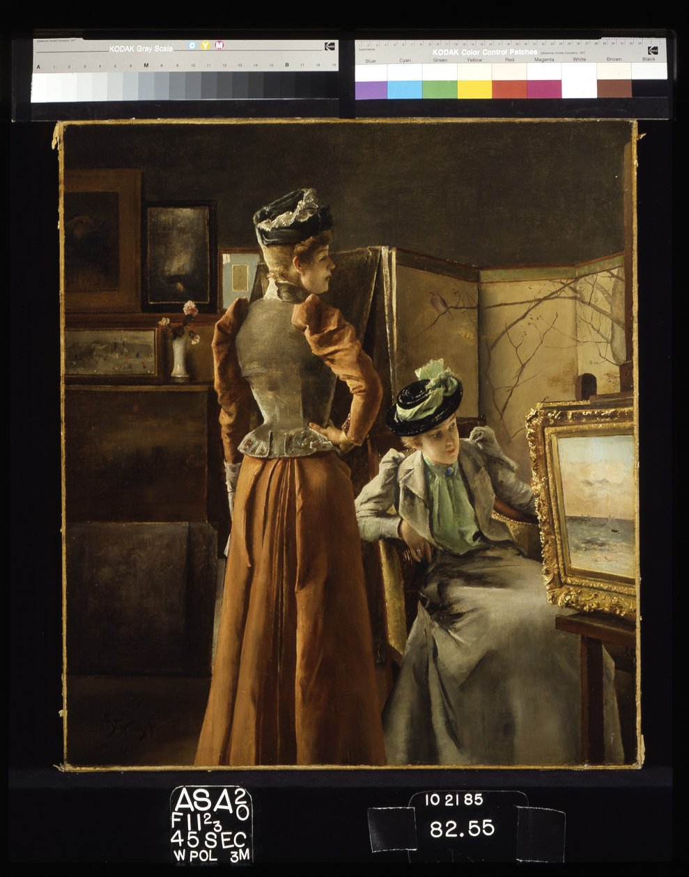 Látogatás a stúdióba (olaj, vászon) alkotó: Alfred Emile Stevens