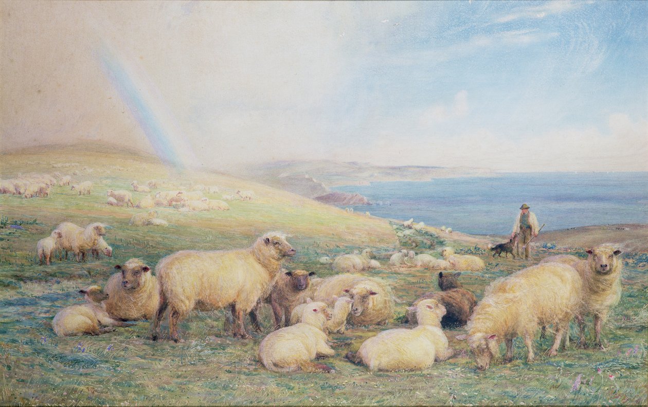 A hegyoldalban Springben, Amberley, 1888 (wc) alkotó: Alfred Fitzwalter Grace