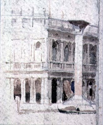 Egy épület Velencében, a Szent Márk közelében, 19. század alkotó: Alfred Emile Stevens