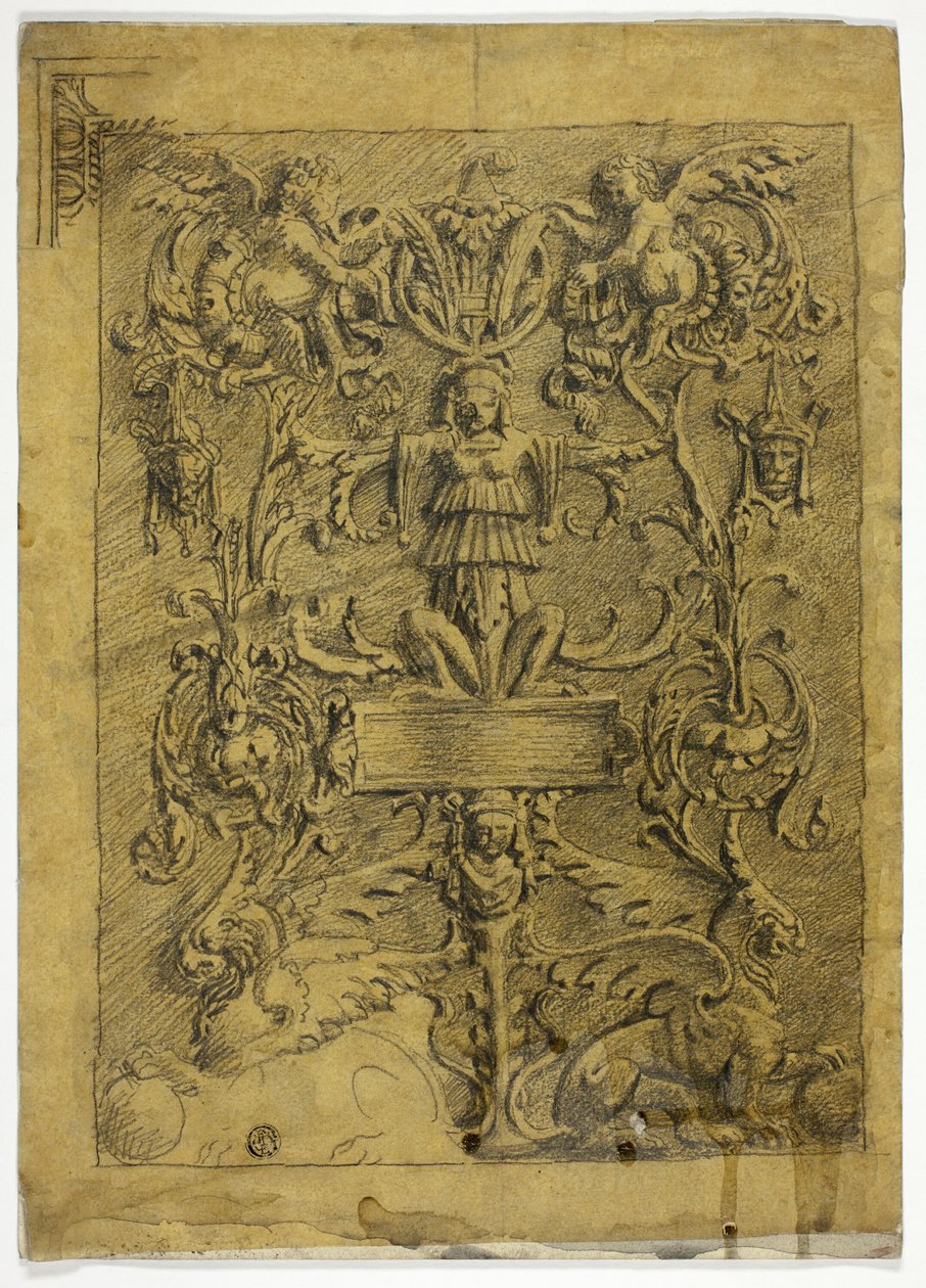 Dekoratív design Putti és griffekkel alkotó: Alfred George Stevens