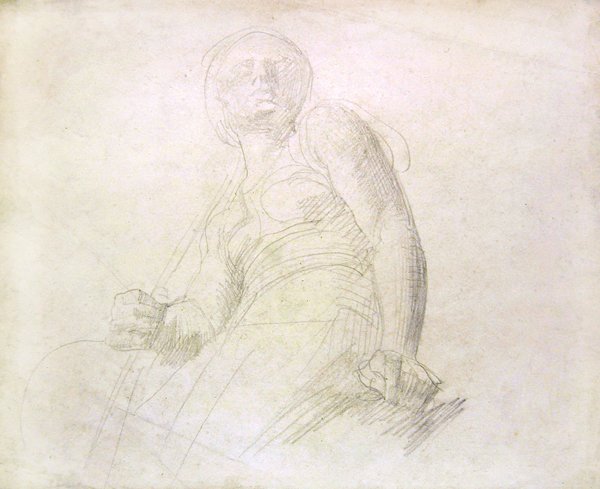 Egy alaktanulmány, 1850 körül (ceruza papíron) alkotó: Alfred George Stevens