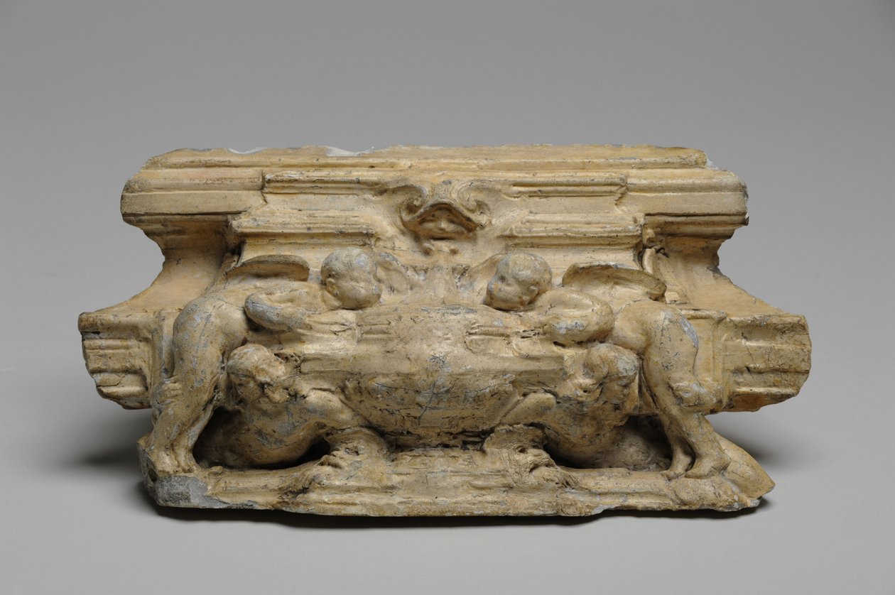 A Sam Wilson Chimneypiece 9 makette egyike, 1908-1914 körül (gipsz és sellak) alkotó: Alfred Gilbert
