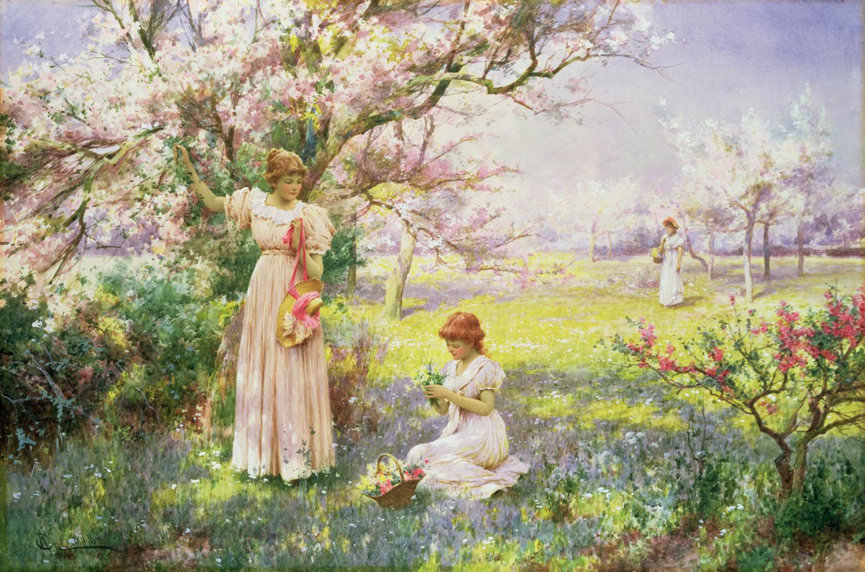 Tavasz: Virágszedés, 1898 alkotó: Alfred Glendening