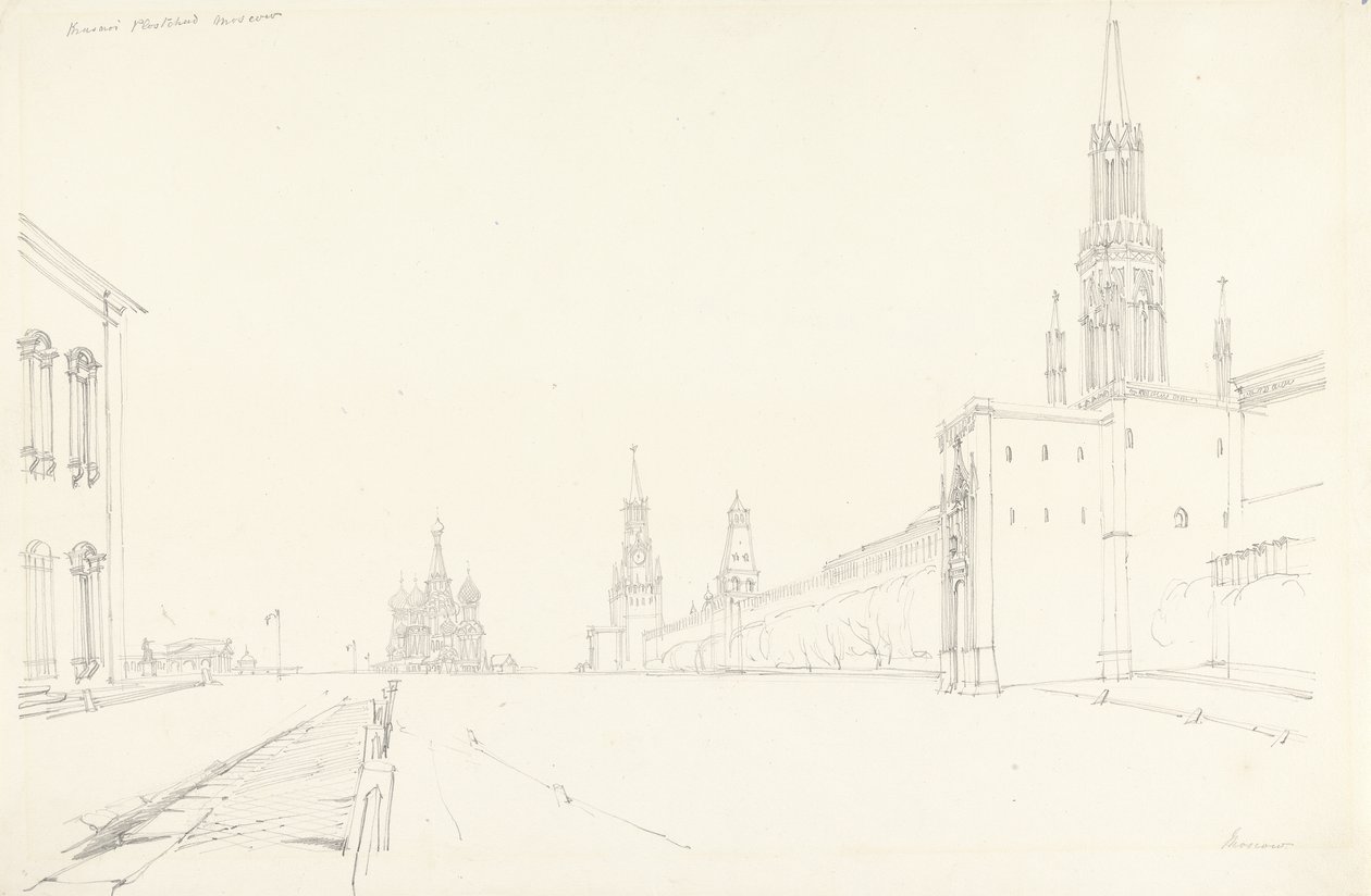 Moszkva, 1827 (grafit papíron) alkotó: Alfred Gomersal Vickers